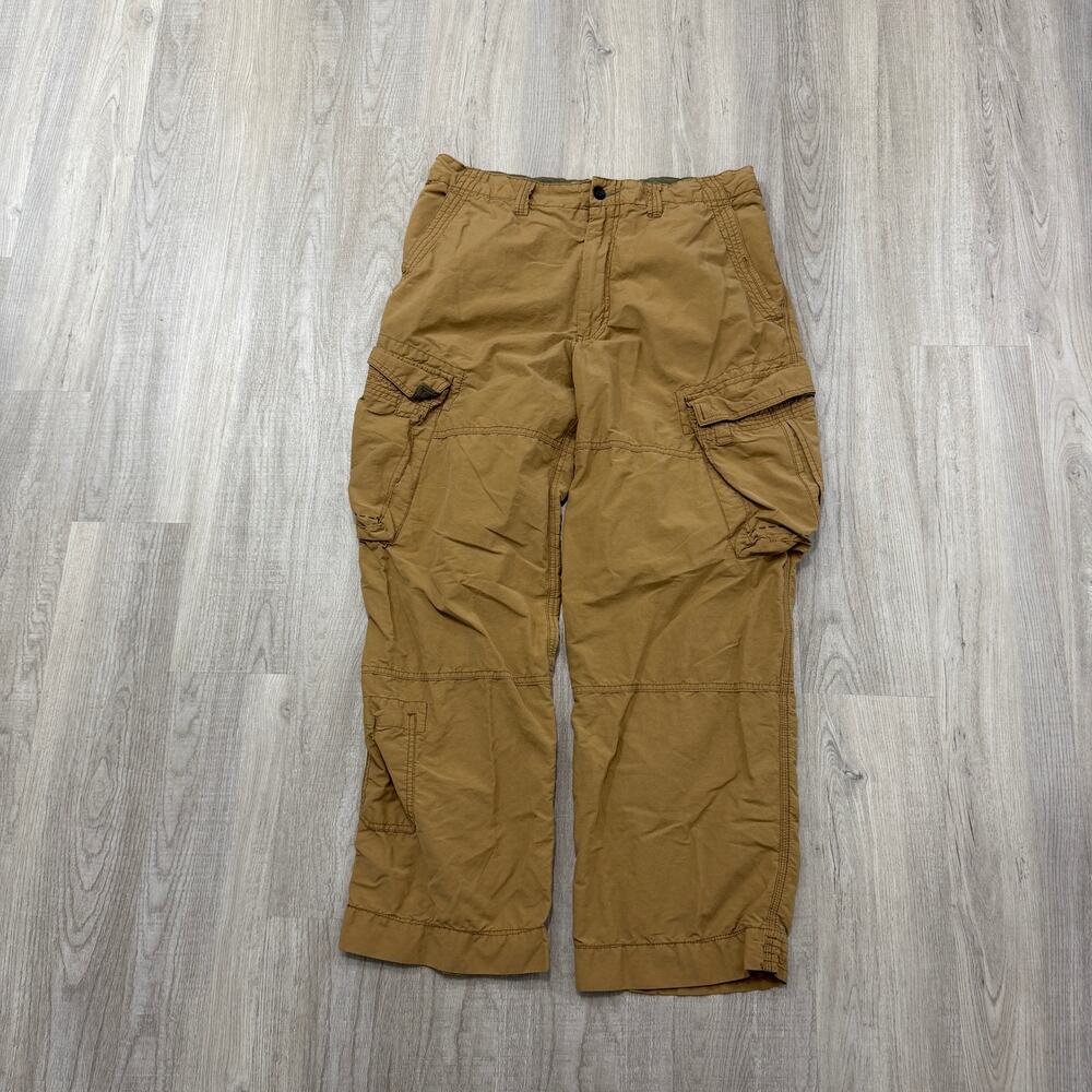 Vintage Arizona Jean Co. Cargo Pants Men's 36x30 Tan y2k Skater Fatigue Baggy - Picture 2 of 10